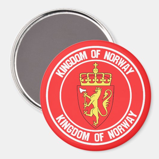 Emblem der Norwegen-Runde Magnet (Vorderseite/Rückseite)