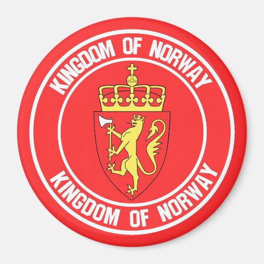 Emblem der Norwegen-Runde Magnet (Vorne)