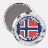 Emblem der Norwegen-Runde Magnet (Vorderseite/Rückseite)