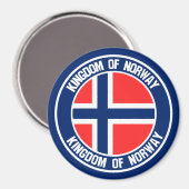 Emblem der Norwegen-Runde Magnet (Vorderseite/Rückseite)