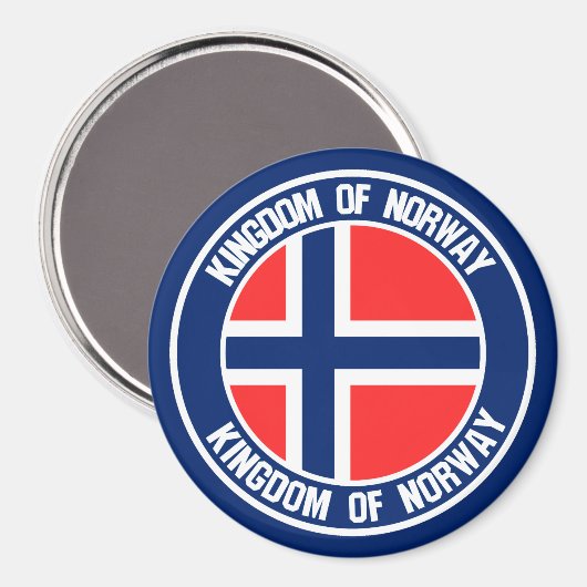 Emblem der Norwegen-Runde Magnet (Vorderseite/Rückseite)