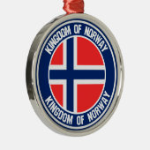 Emblem der Norwegen-Runde Ornament Aus Metall (Rechts)