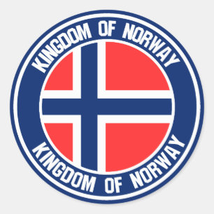 Emblem der Norwegen-Runde Runder Aufkleber