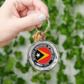 Emblem der Ost-Timor-Runde Schlüsselanhänger (Hand)