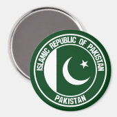 Emblem der pakistanischen Runde Magnet (Vorderseite/Rückseite)