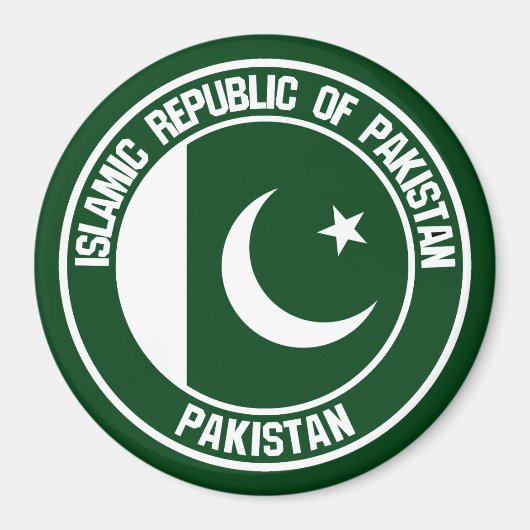 Emblem der pakistanischen Runde Magnet (Vorne)