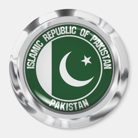 Emblem der pakistanischen Runde Magnet (Vorne)