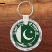 Emblem der pakistanischen Runde Schlüsselanhänger (Vorderseite)