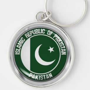 Emblem der pakistanischen Runde Schlüsselanhänger