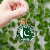 Emblem der pakistanischen Runde Schlüsselanhänger (Hand)