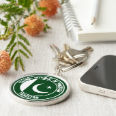 Emblem der pakistanischen Runde Schlüsselanhänger (Seite)