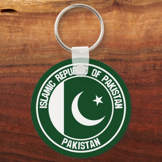 Emblem der pakistanischen Runde Schlüsselanhänger (Vorderseite)