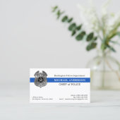 Emblem der Polizeiabteilung für die Anwendung des  Visitenkarte (Stehend Vorderseite)