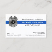 Emblem der Polizeiabteilung für die Anwendung des  Visitenkarte (Vorderseite)