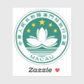 Emblem der Region Macau (Macau), China Aufkleber (Blatt)