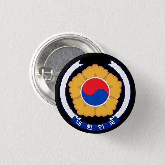 Emblem der Republik Korea Button (Vorne & Hinten)