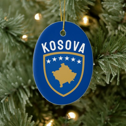 Emblem der Republik Kosovo Keramik Ornament (Baum)
