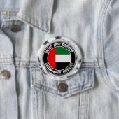 Emblem der Runde der Vereinigten Arabischen Emirat Button (Beispiel)