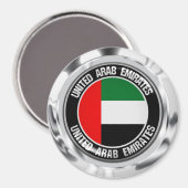 Emblem der Runde der Vereinigten Arabischen Emirat Magnet (Vorderseite/Rückseite)