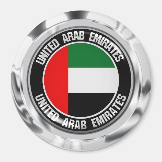 Emblem der Runde der Vereinigten Arabischen Emirat Magnet (Vorne)