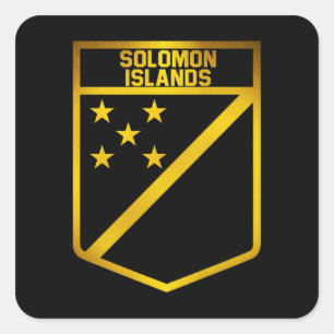 Emblem der Salomonen Quadratischer Aufkleber