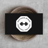 Emblem der Schwarz-weißen Personal Trainer Schulun Visitenkarte