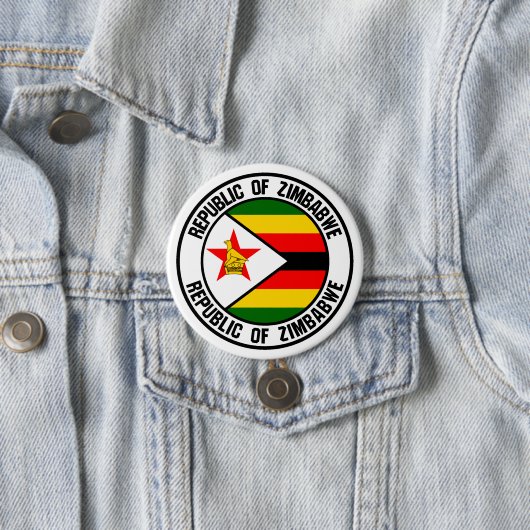 Emblem der Simbabwischen Runde Button (Beispiel)