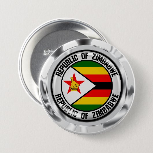 Emblem der Simbabwischen Runde Button (Vorne & Hinten)