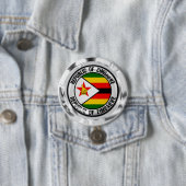 Emblem der Simbabwischen Runde Button (Beispiel)