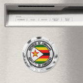 Emblem der Simbabwischen Runde Magnet (In Situ (Geschirrspüler))