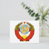 Emblem der sowjetischen Gewerkschaft Postkarte (Stehend Vorderseite)