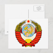 Emblem der sowjetischen Gewerkschaft Postkarte (Vorne/Hinten)