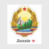 Emblem der Sozialistischen Republik Rumänien (1965 Aufkleber (Blatt)