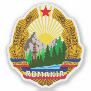 Emblem der Sozialistischen Republik Rumänien (1965 Aufkleber
