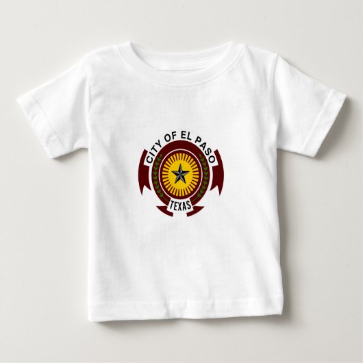 Emblem der Stadt El Paso, Texas Baby T - Shirt (Vorderseite)