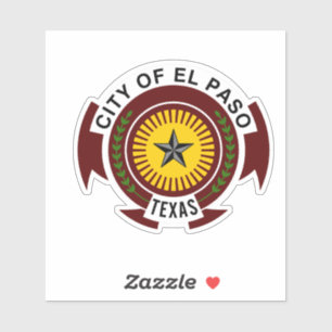 Emblem der Stadt El Paso, Texas Vinyl Sticker