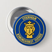 Emblem der Stockholmer Runde Button (Vorne & Hinten)