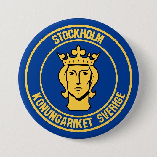 Emblem der Stockholmer Runde Button (Vorderseite)