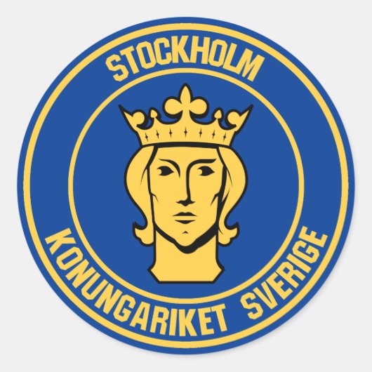 Emblem der Stockholmer Runde Runder Aufkleber (Vorderseite)
