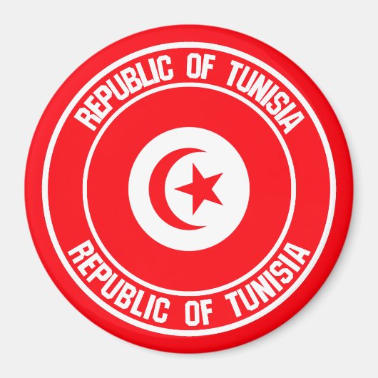 Emblem der Tunesischen Runde Magnet (Vorne)