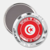 Emblem der Tunesischen Runde Magnet (Vorderseite/Rückseite)