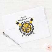 Emblem der UA-CREW, EST. 1993-2, Crew Upper Arling Runder Aufkleber (Umschlag)