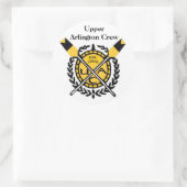 Emblem der UA-CREW, EST. 1993-2, Crew Upper Arling Runder Aufkleber (Tasche)