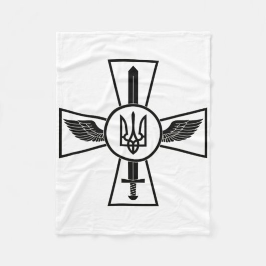 Emblem der ukrainischen Luftwaffe Ukraine Streitkr Fleecedecke (Vorderseite)