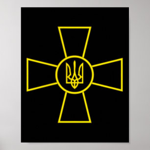 Emblem der ukrainischen Luftwaffe Ukraine Streitkr Poster