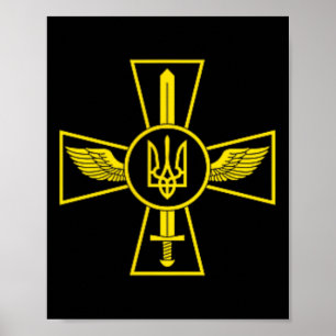 Emblem der ukrainischen Luftwaffe Ukraine Streitkr Poster