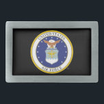 Emblem der United Staaten Air Force Rechteckige Gürtelschnalle<br><div class="desc">Feiern Sie mit Stolz mit diesen Tellern mit dem offiziellen Emblem der United Staaten Air Force. Diese Teller eignen sich ideal für Ruheständler,  Werbeaktionen oder andere Veranstaltungen mit militärischen Schwerpunkten und fügen Ihrem Tisch eine hervorragende und patriotische Touch hinzu. Ideal,  um Service und Hingabe im Stil zu ehren.</div>