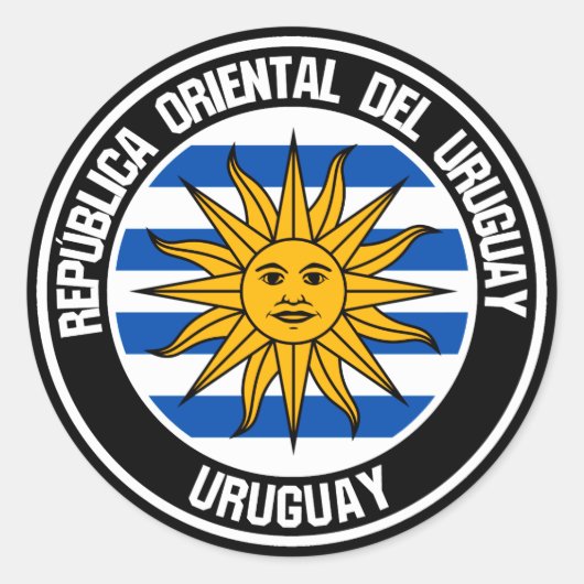 Emblem der Uruguay-Runde Runder Aufkleber (Vorderseite)