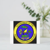 Emblem der US-Jungfrau Postkarte (Stehend Vorderseite)