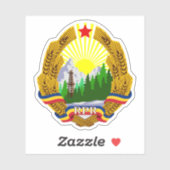 Emblem der Volksrepublik Rumänien (1952-1966) Aufkleber (Blatt)